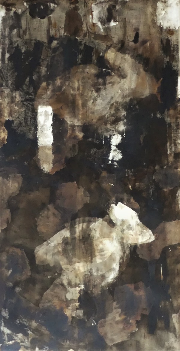 Lagomorphe N°8a Lagomorphes- peinture-bogolan-rouer-trentels -